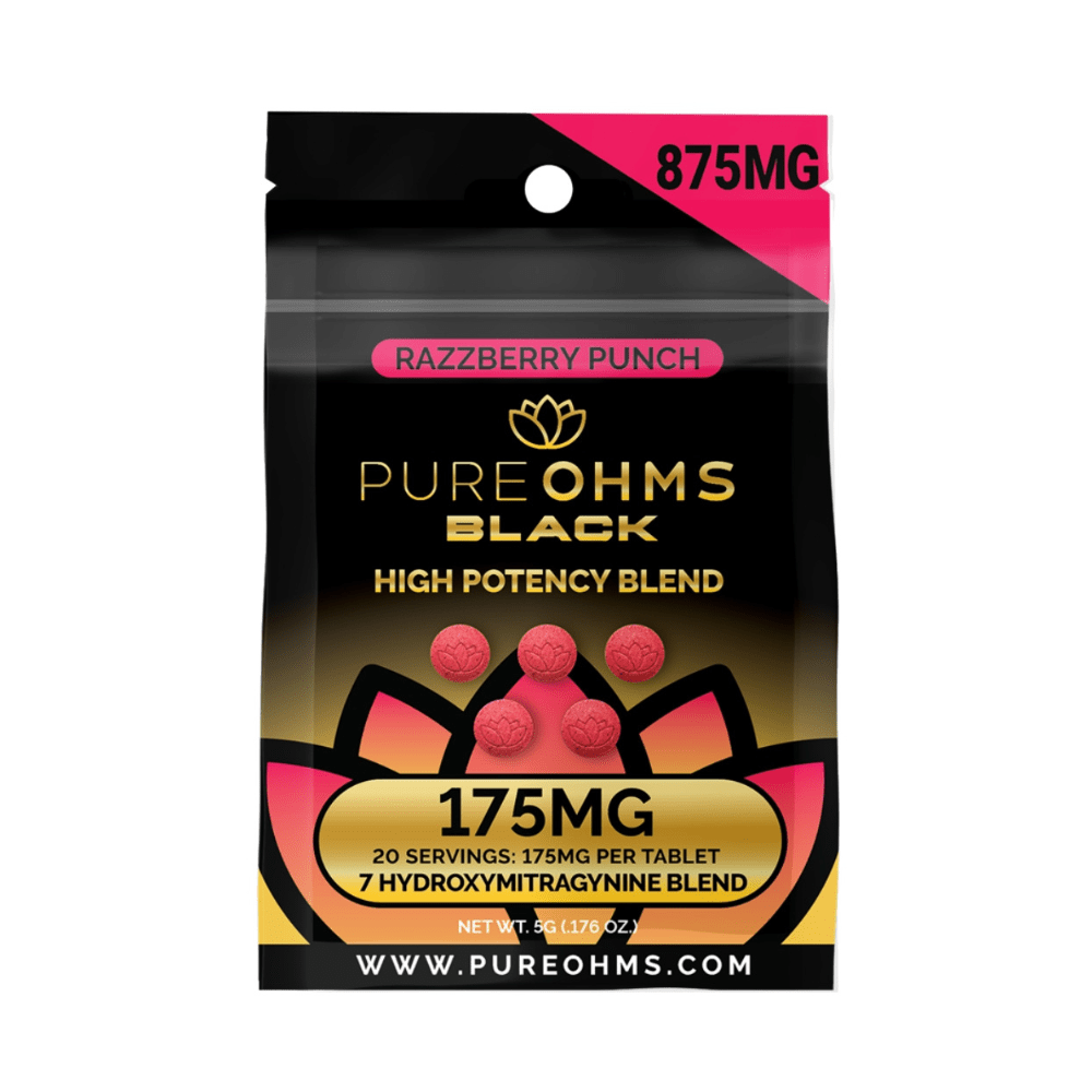 PureOhms Black 7 - OH Tablets (875mg - 5 Count) - 7OH.com