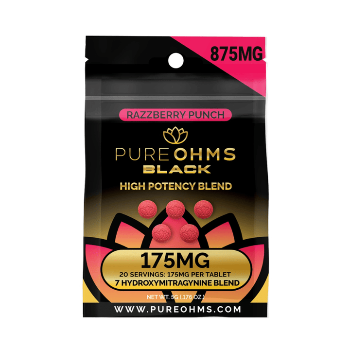 PureOhms Black 7 - OH Tablets (875mg - 5 Count) - 7OH.com