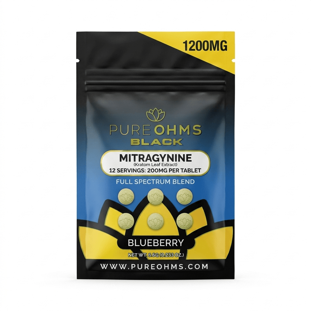 PureOhms Black MIT Tablets (1200mg - 6 Count) - 7OH.com