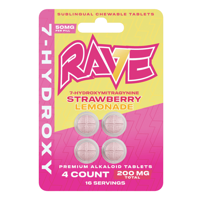 RAVE 7-OH Tablets (200mg - 4 Count) - 7OH.com