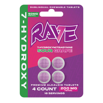 RAVE 7-OH Tablets (200mg - 4 Count) - 7OH.com