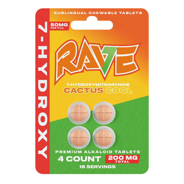 RAVE 7-OH Tablets (200mg - 4 Count) - 7OH.com