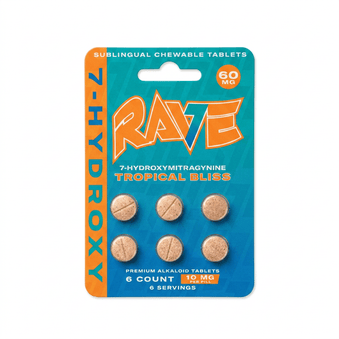 Rave 7-OH Tablets (60mg - 6 Count) - 7OH.com