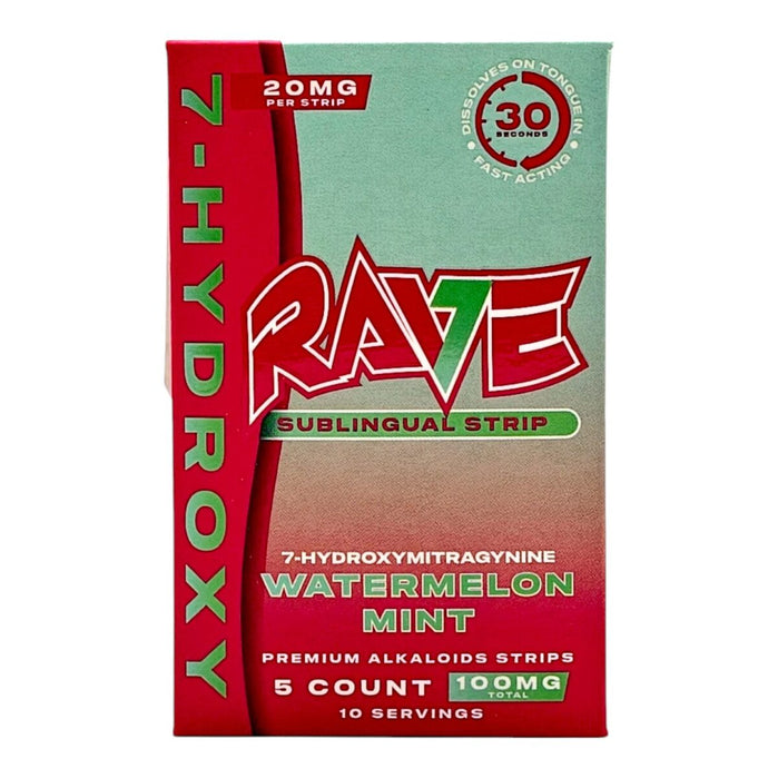 RAVE Premium Alkaloid 7-OH Sublingual Strips (100mg - 5 Count) - 7OH.com