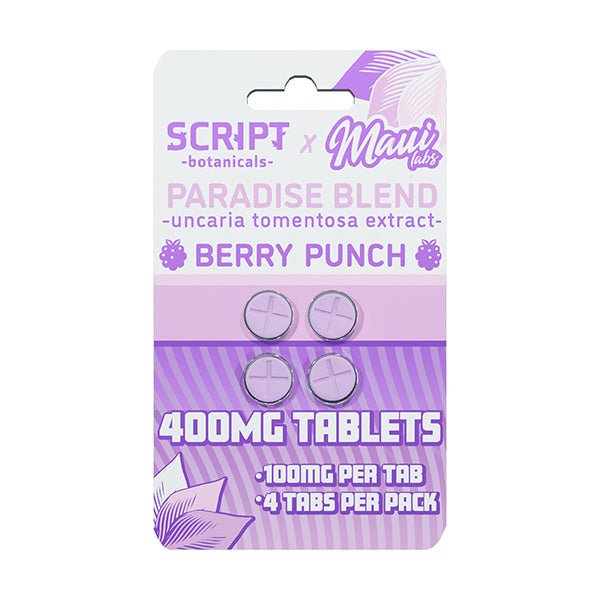 Script Teblets Script x Maui Labs Paradise Blend (Uncaria Tomentosa) Tablets (400mg ...