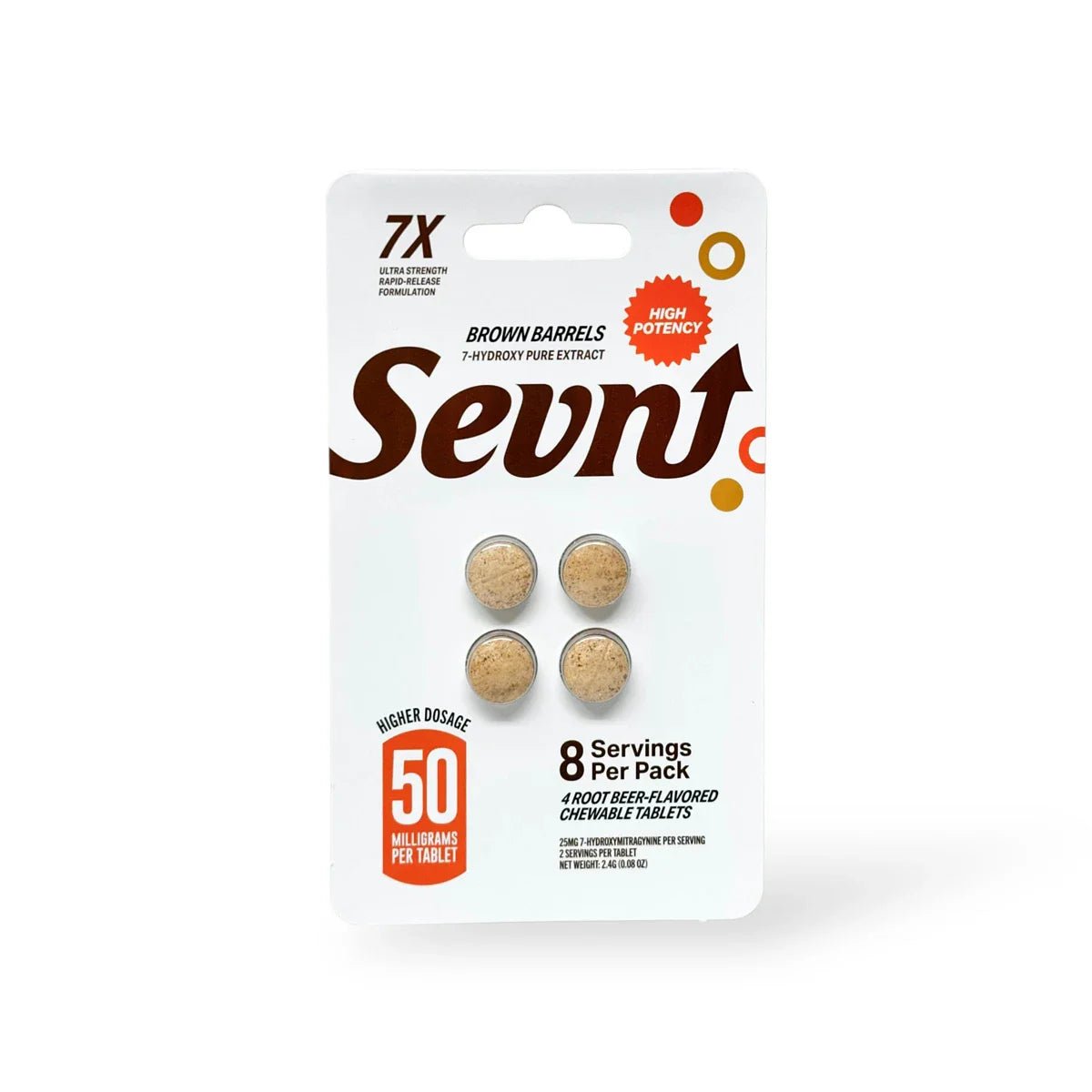 Sevn High Potency 7-OH Tablets (200mg - 4 Count)