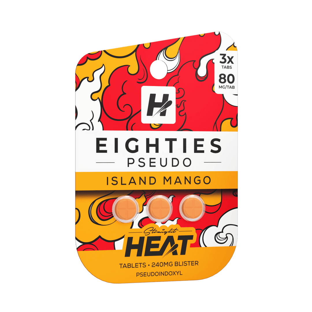Straight Heat Eighties Pseudo Tablets (240mg - 3 Count) | BOX OF 10 - 7OH.com