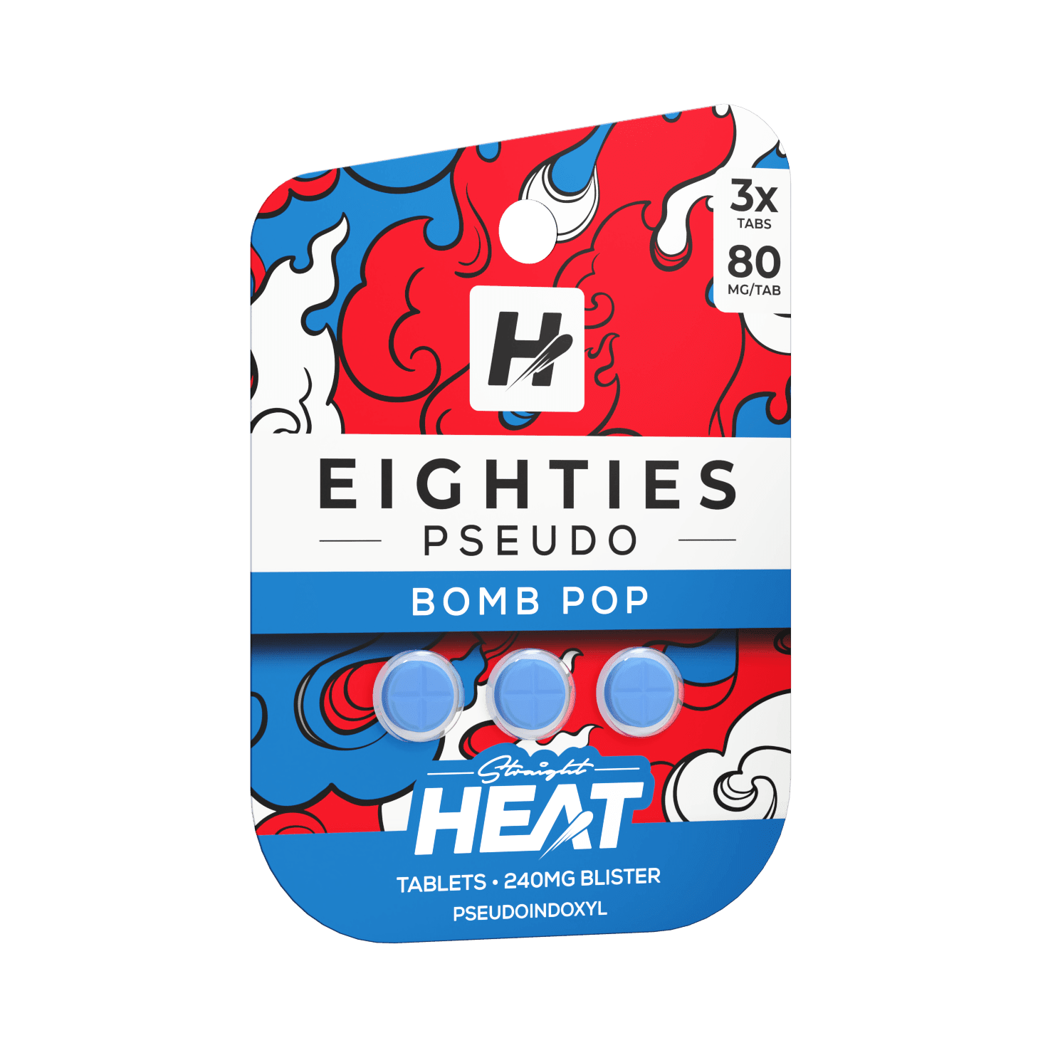 Straight Heat Eighties Pseudo Tablets (240mg - 3 Count) | BOX OF 10