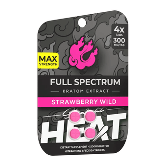 Straight Heat Full Spectrum Kratom Extract Tablets (1200mg - 4 Count) - 7OH.com