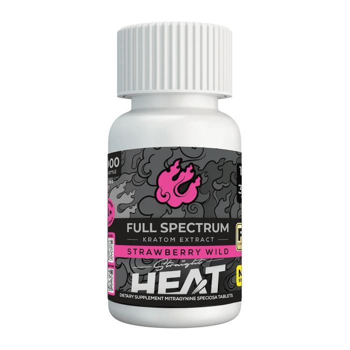 Straight Heat Full Spectrum Kratom Extract Tablets (3000mg - 10 Count) - 7OH.com