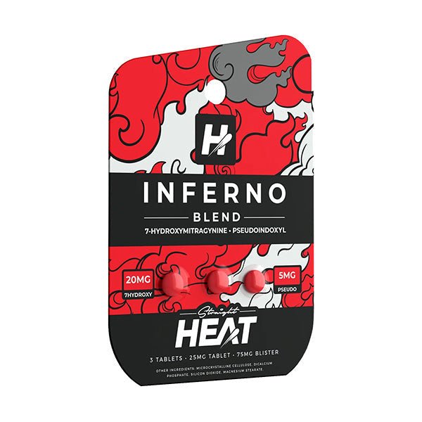 Straight Heat Inferno Blend 7OH + Pseudo Tablets (60mg - 3 Count) - 7OH.com