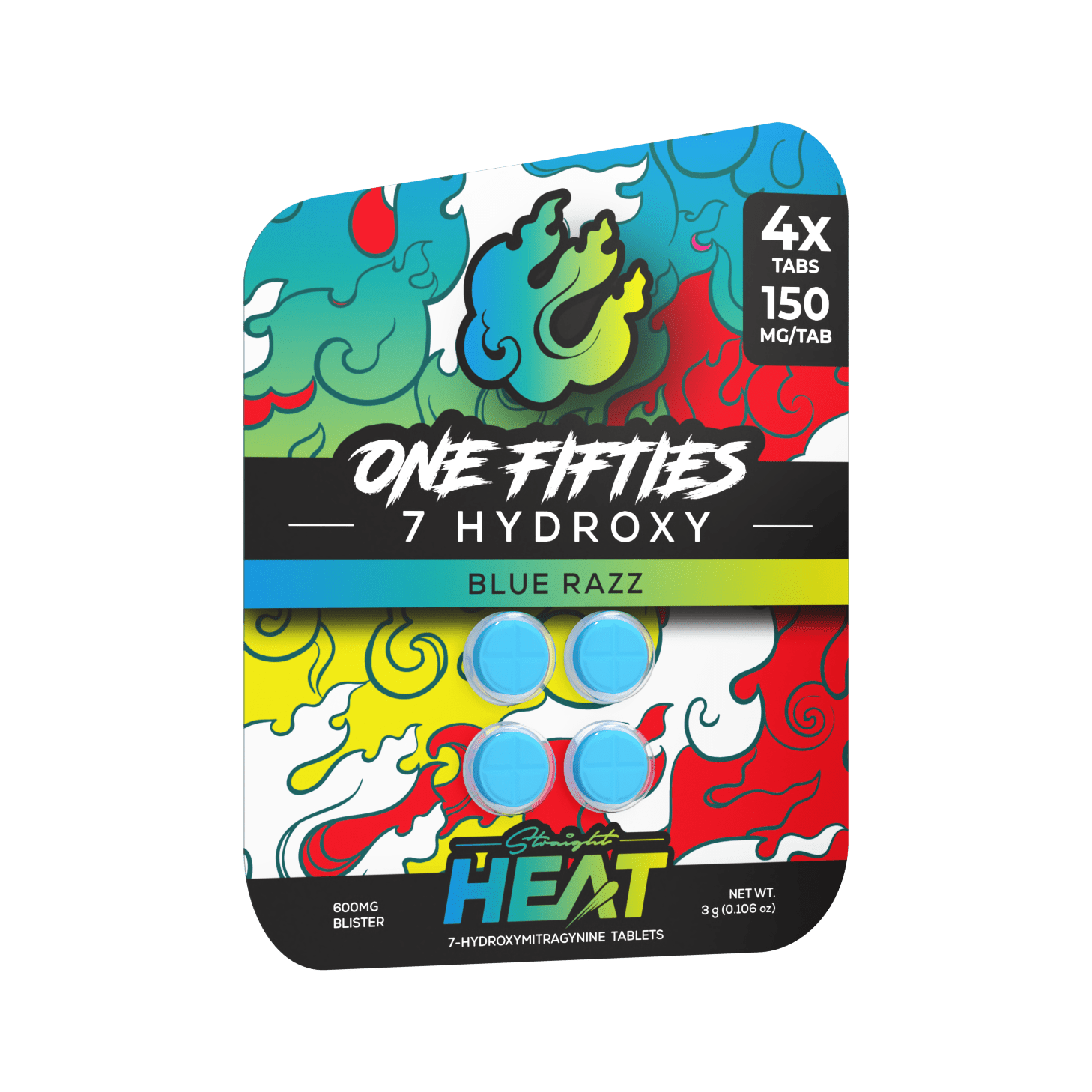 Straight Heat One-Fifties 7OH Tablets (600mg - 4 Count)