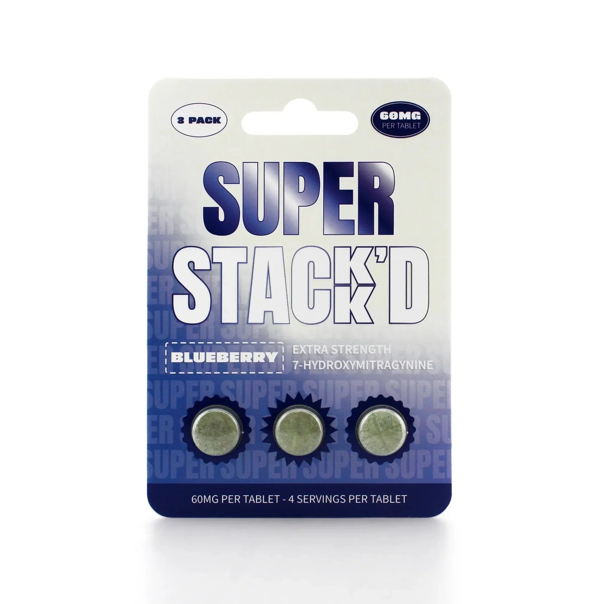 Super Stack'd 7-Hydroxy Extra Strength Tablets (180mg - 3 Count) | BOX OF 10