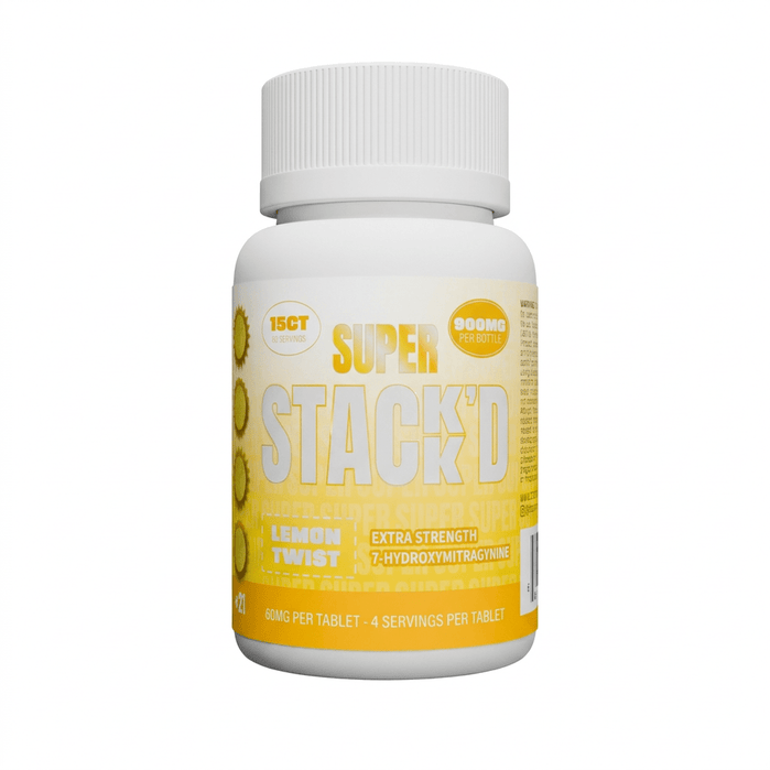 Super Stack'd 7-Hydroxy Extra Strength Tablets (900mg - 15 Count) - 7OH.com