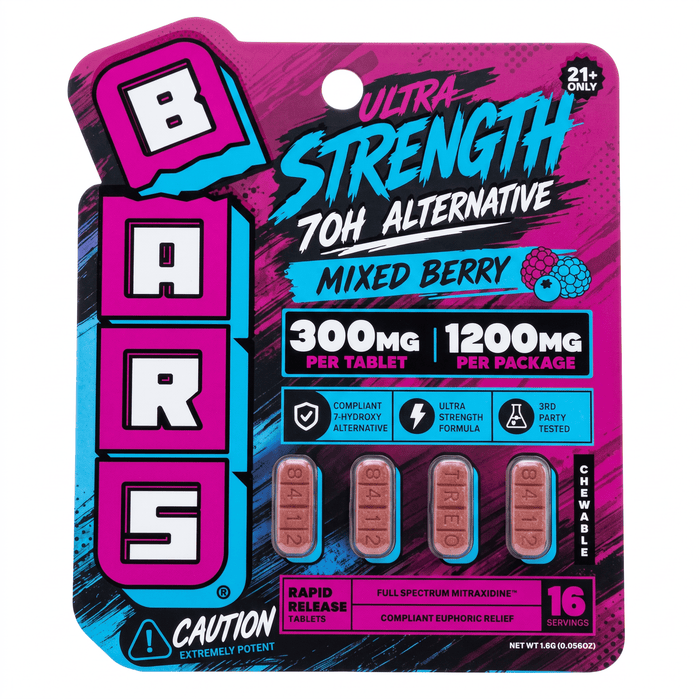 Tre House BARS Ultra Strength 7-OH Alternative Tablets (1200mg - 4 Count) - 7OH.com