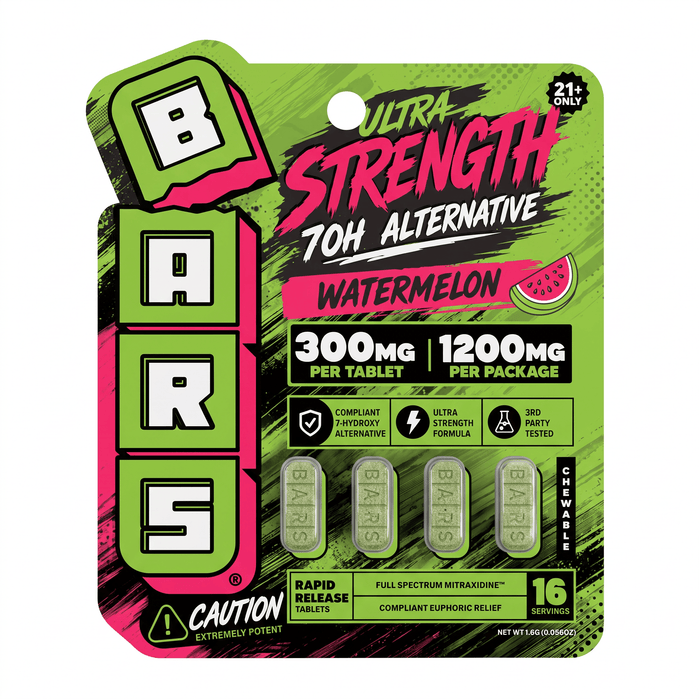 Tre House BARS Ultra Strength 7-OH Alternative Tablets (1200mg - 4 Count) - 7OH.com
