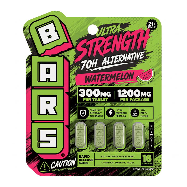 Tre House BARS Ultra Strength 7-OH Alternative Tablets (1200mg - 4 Count) - 7OH.com