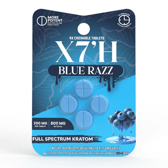 X7'H Kratom Tablets (800mg - 4 Count) - 7OH.com